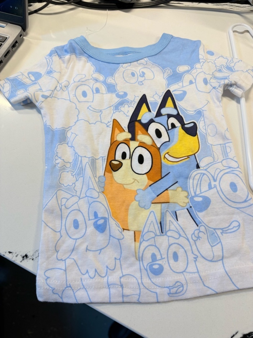 Lucy Blue & Orange Bluey Graphic Short Sleeve Tee